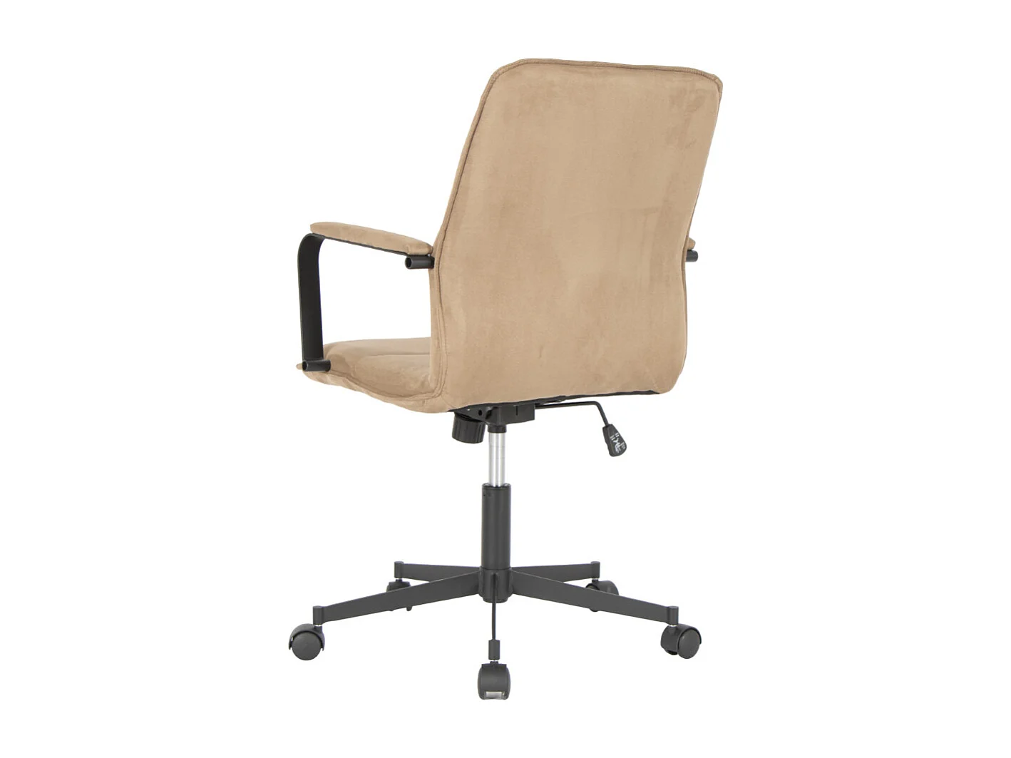 Fotel biurowy - obrotowy i regulowany na wysokość - zamsz - jasnobrązowy - NICHOLS