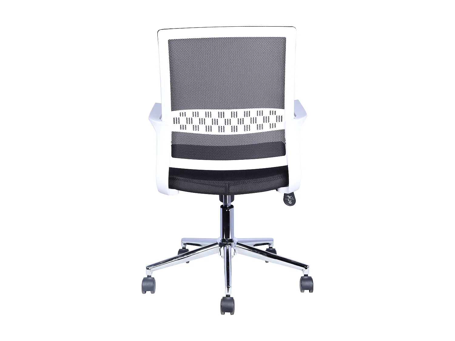 Fotel biurowy - obrotowy i regulowany na wysokość - materiał - czarny - LORIANA