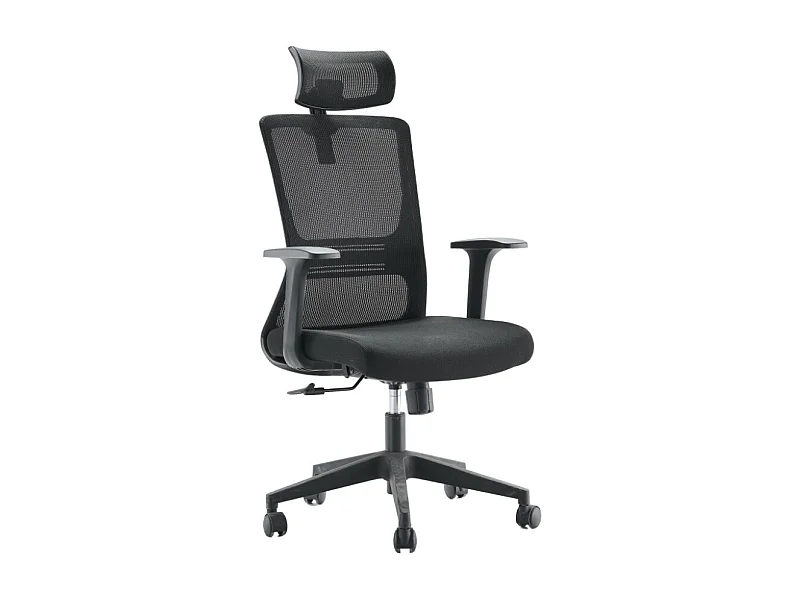 Bürostuhl - Drehbar und höhenverstellbar  - Stoff & Netz - schwarz - TONTA