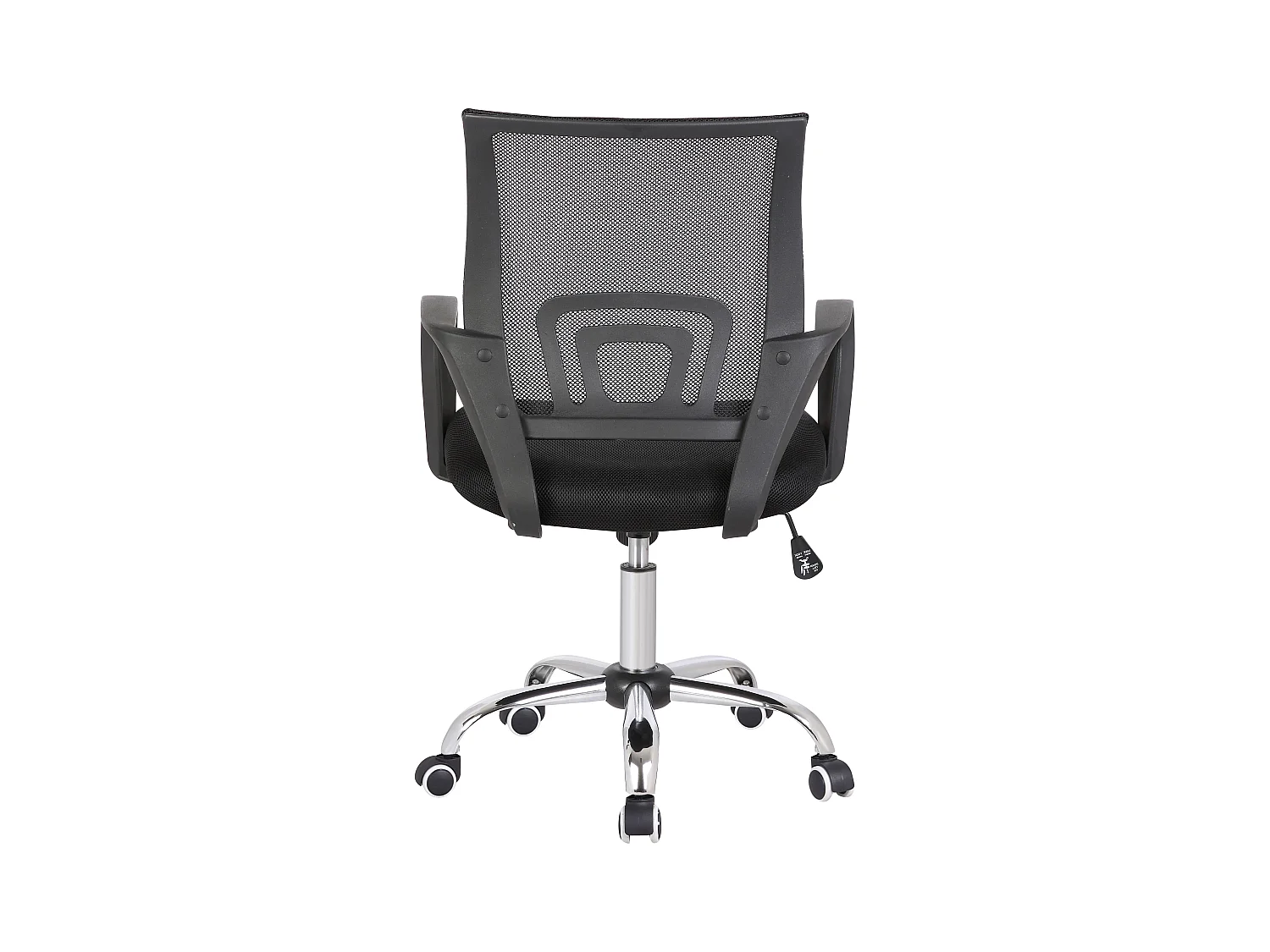 Bureaustoel - Draaibaar en in hoogte verstelbaar - Stof & netbespanning - zwart - KORUS