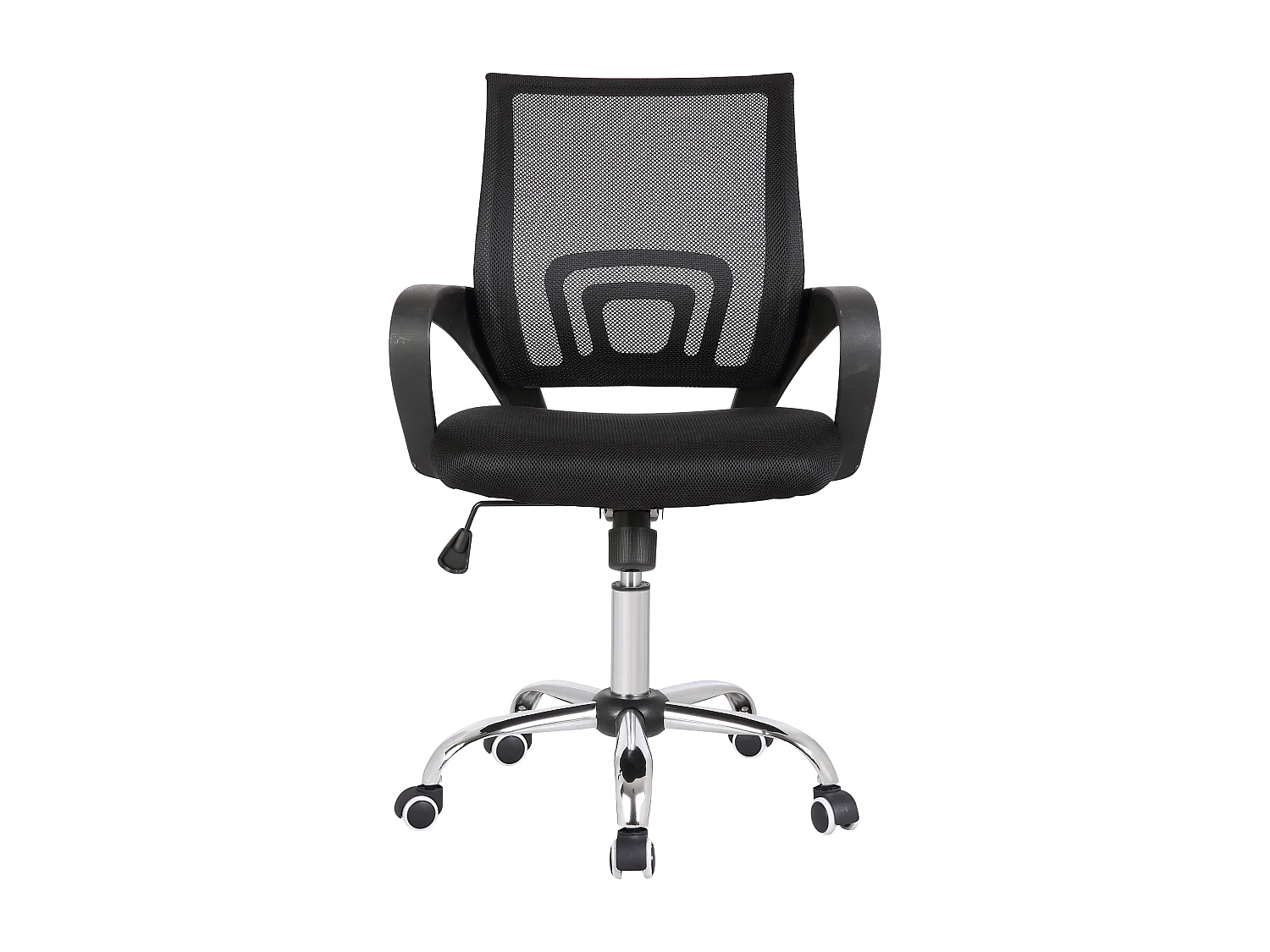 Cadeira de escritório - Giratória e regulável em altura - Tecido e tela - preta - KORUS