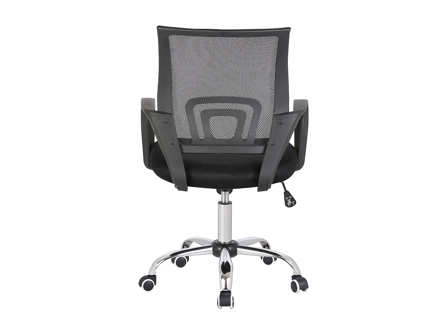 Cadeira de escritório - Giratória e regulável em altura - Tecido e tela - preta - KORUS