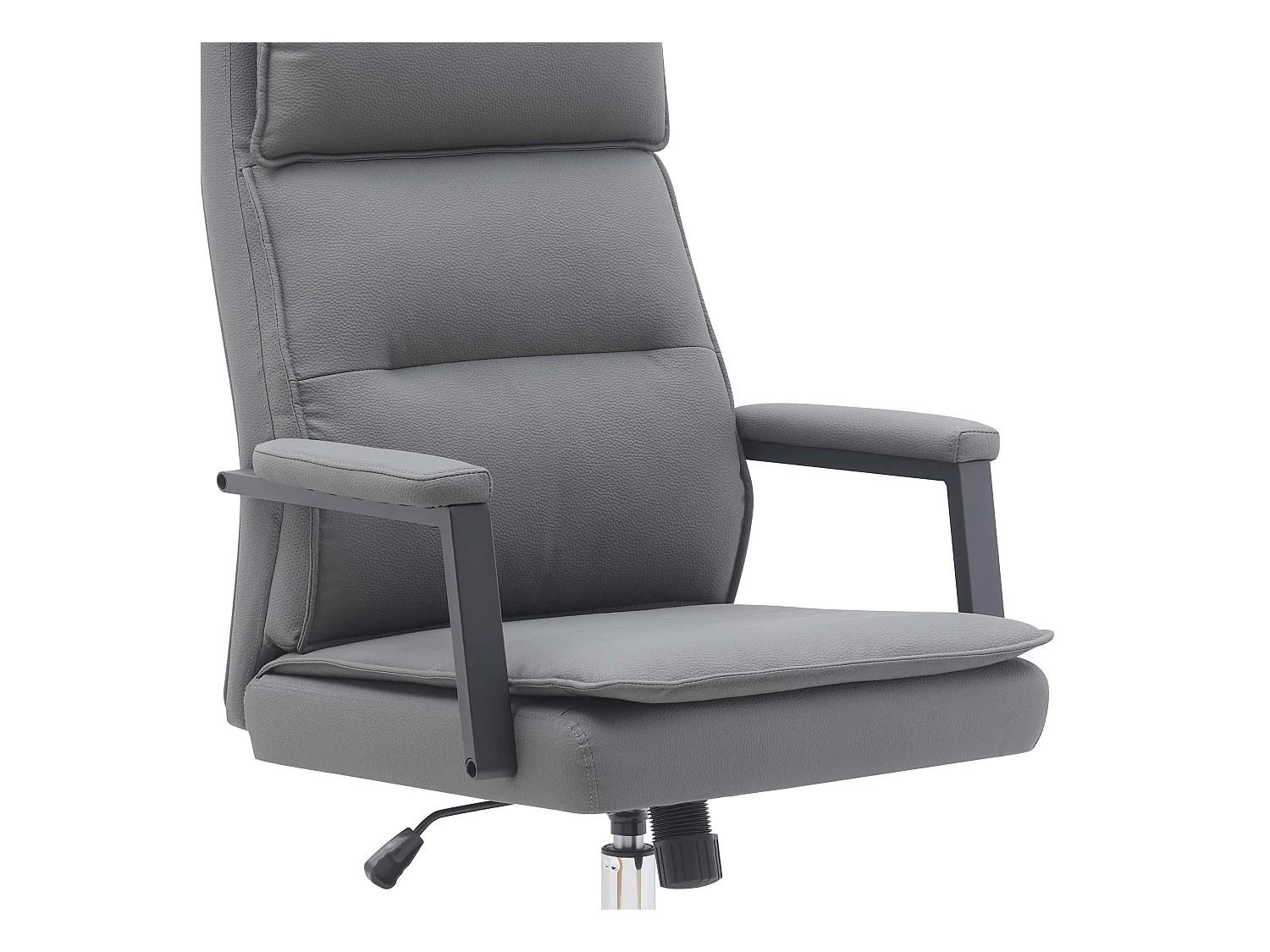 Bürostuhl - Drehbar und höhenverstellbar  - Kunstleder - grau - WILLYEM
