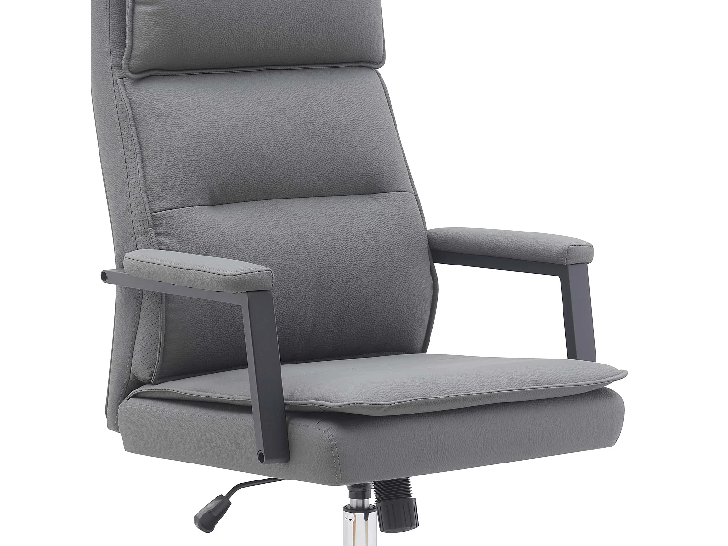 Sedia da ufficio - Girevole e regolabile in altezza - Pelle sintetica - grigio - WILLYEM