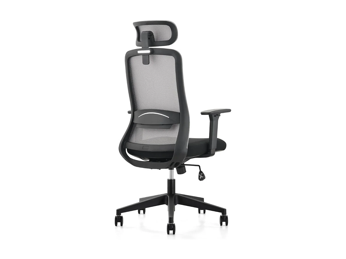 Bureaustoel - Draaibaar en in hoogte verstelbaar - Stof & netbespanning - grijs & zwart - MELTE