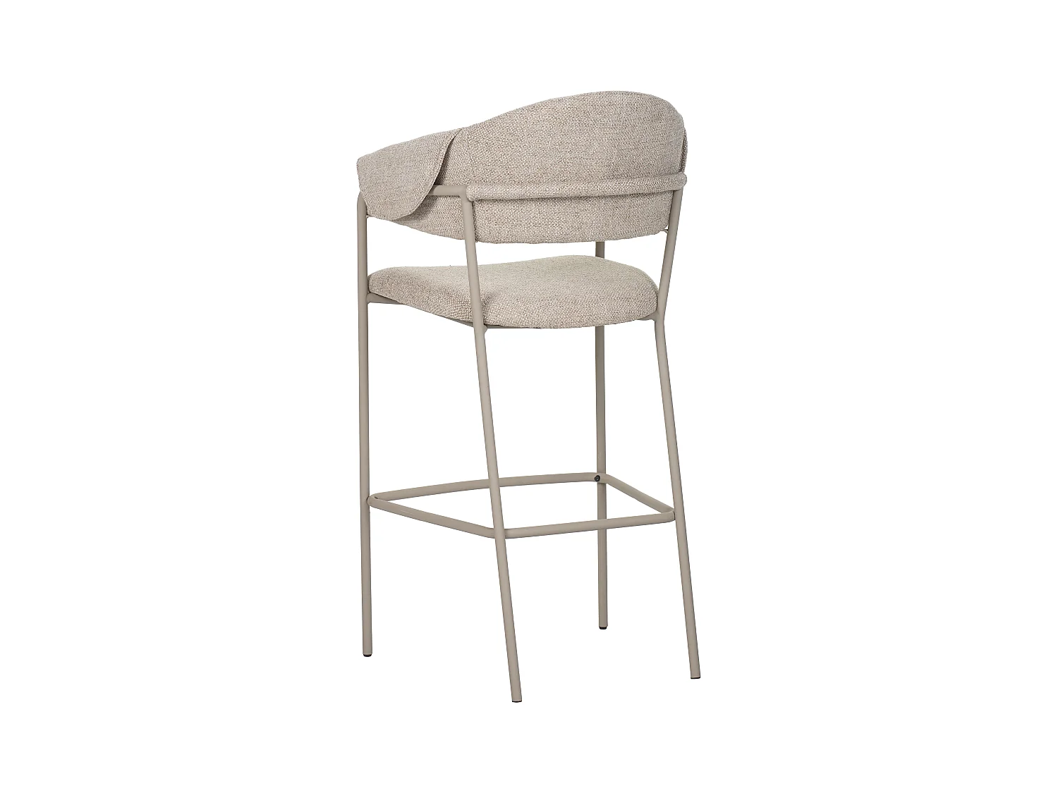 Barkruk set van 2 - stof en metaal - beige - KARTAR