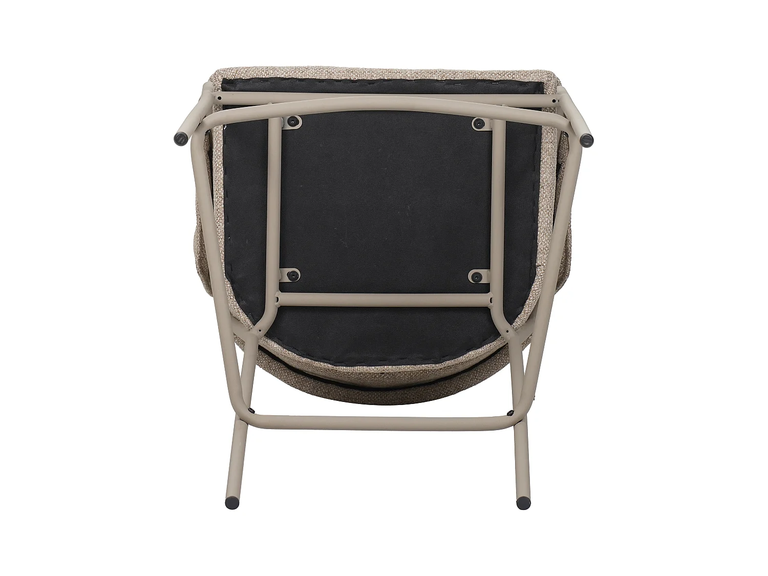 Barkruk set van 2 - stof en metaal - beige - KARTAR