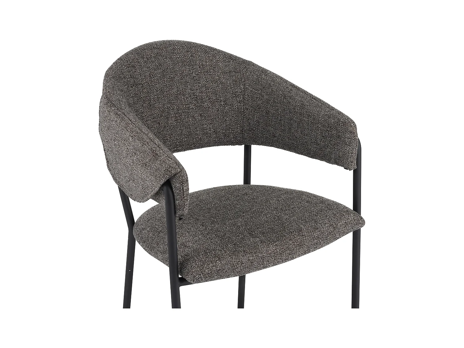 Barkruk set van 2 - stof en metaal - antraciet - KARTAR