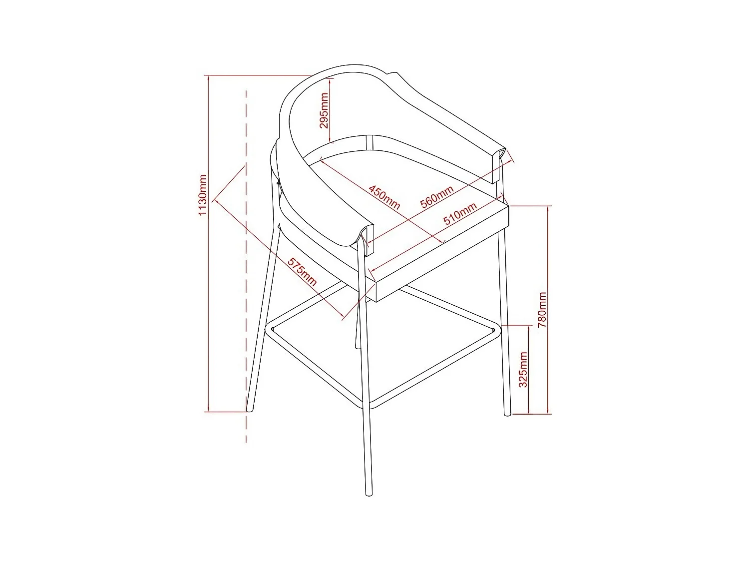 Barstuhl 2er-Set - Stoff und Metall - anthrazit - KARTAR