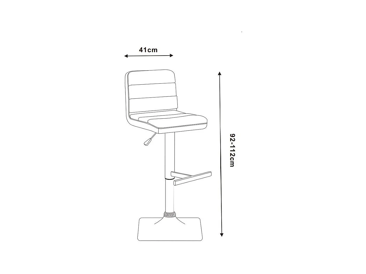 Barkruk - kunstleer - bruin - TOLUN