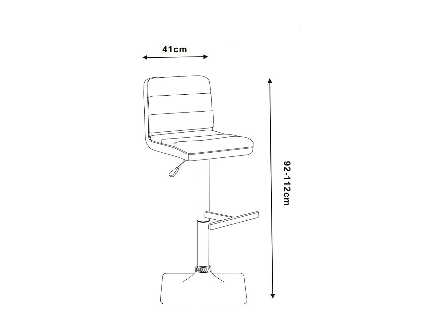 Barkruk - kunstleer - bruin - TOLUN