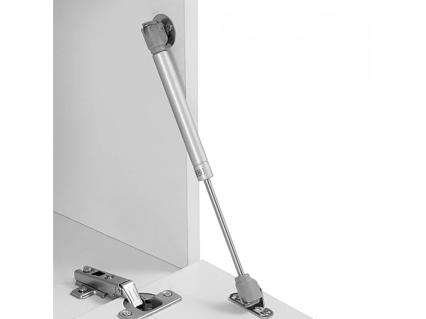 Mobile TV moderno 240cm 4 armadietti 3 ante bianco legno Lumen