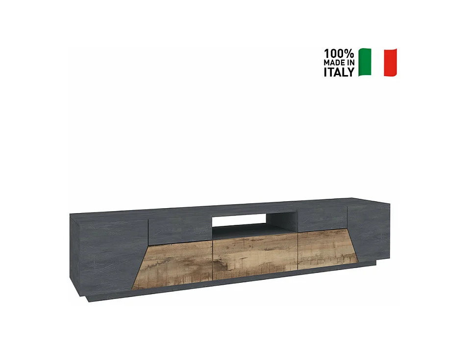 Meuble TV salon 220x43 cm mur design moderne Volta