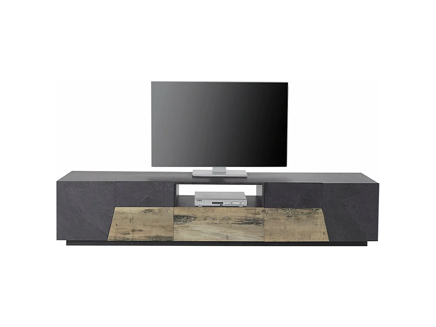 Meuble TV salon 220x43 cm mur design moderne Volta