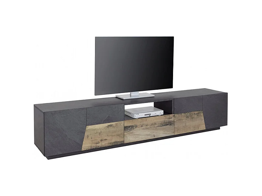 Meuble TV salon 220x43 cm mur design moderne Volta