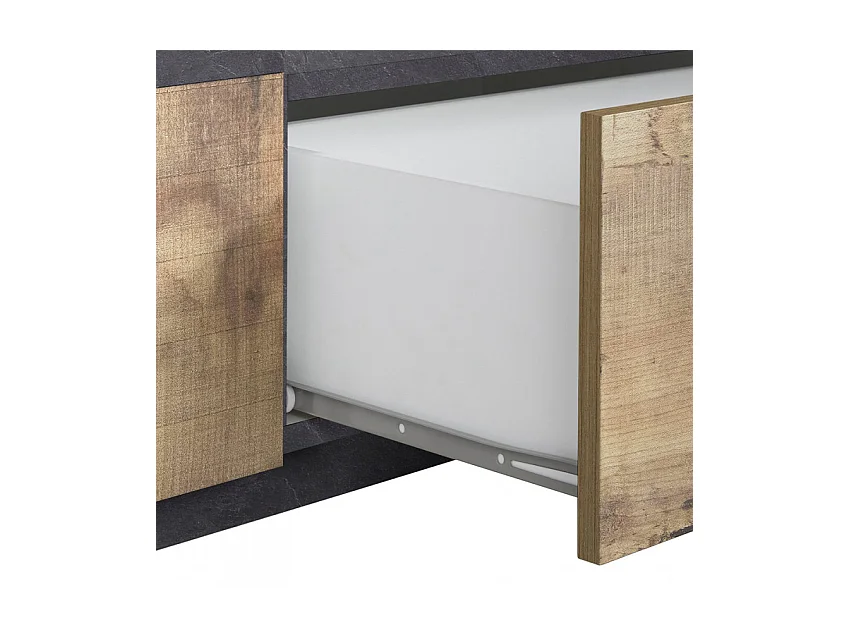 Meuble TV salon 220x43 cm mur design moderne Volta