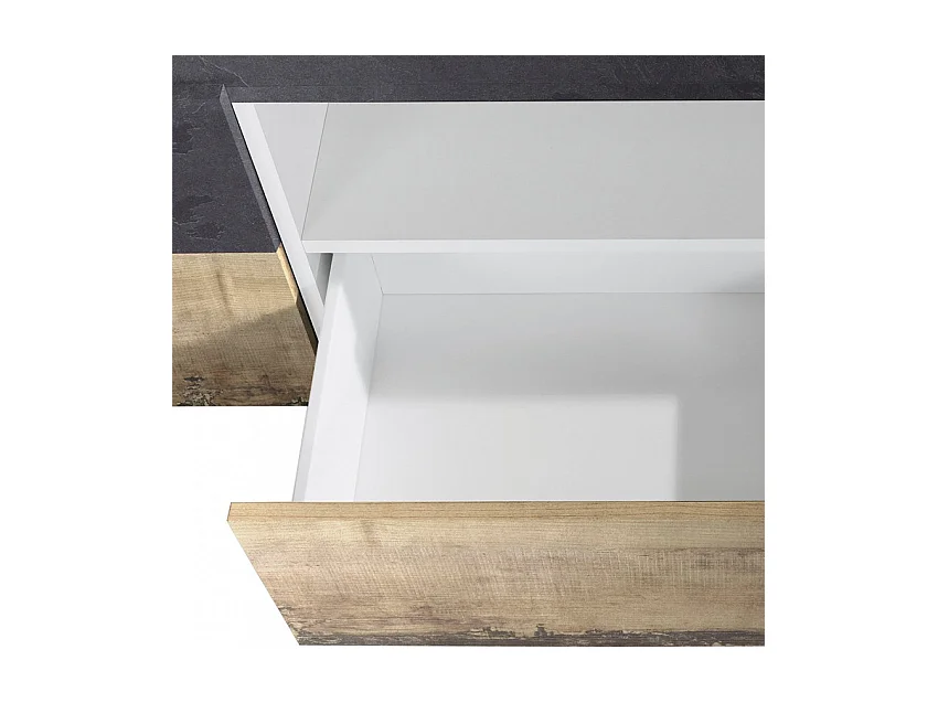 Meuble TV salon 220x43 cm mur design moderne Volta