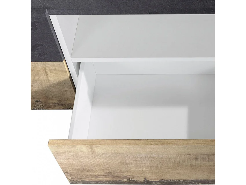 Meuble TV salon 220x43 cm mur design moderne Volta