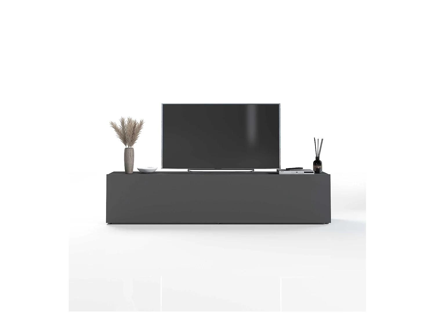 Mobile porta tv Maruska con 1 anta a ribalta antracite opaco 180x30x40 cm