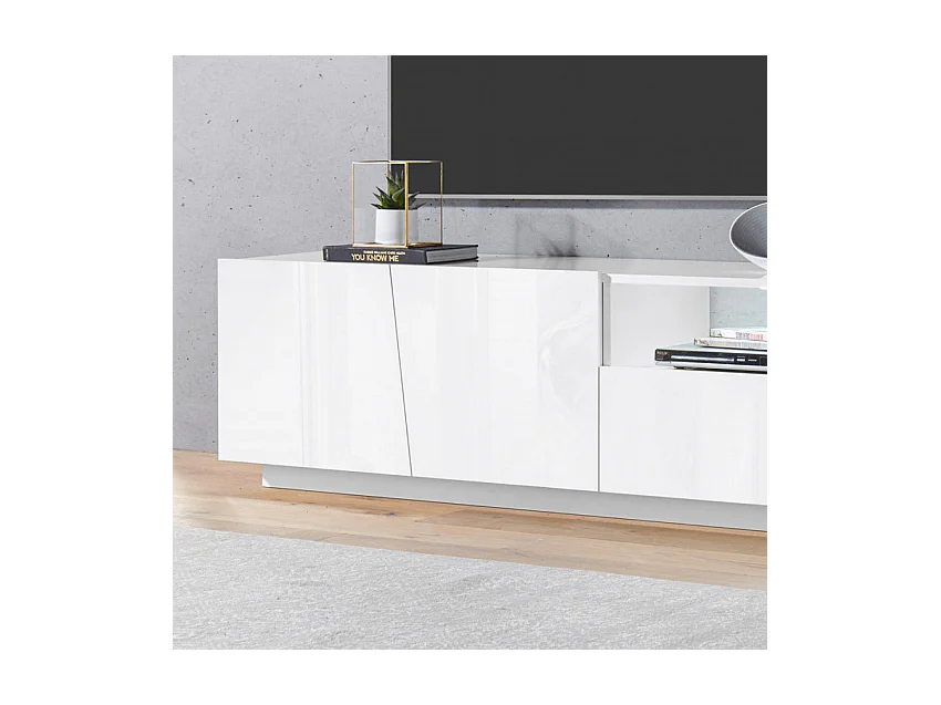 Mobile TV moderno buffet salotto 2 porte 1 cassetto 150 cm Vesta