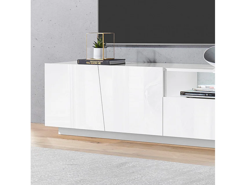 Mobile TV moderno buffet salotto 2 porte 1 cassetto 150 cm Vesta