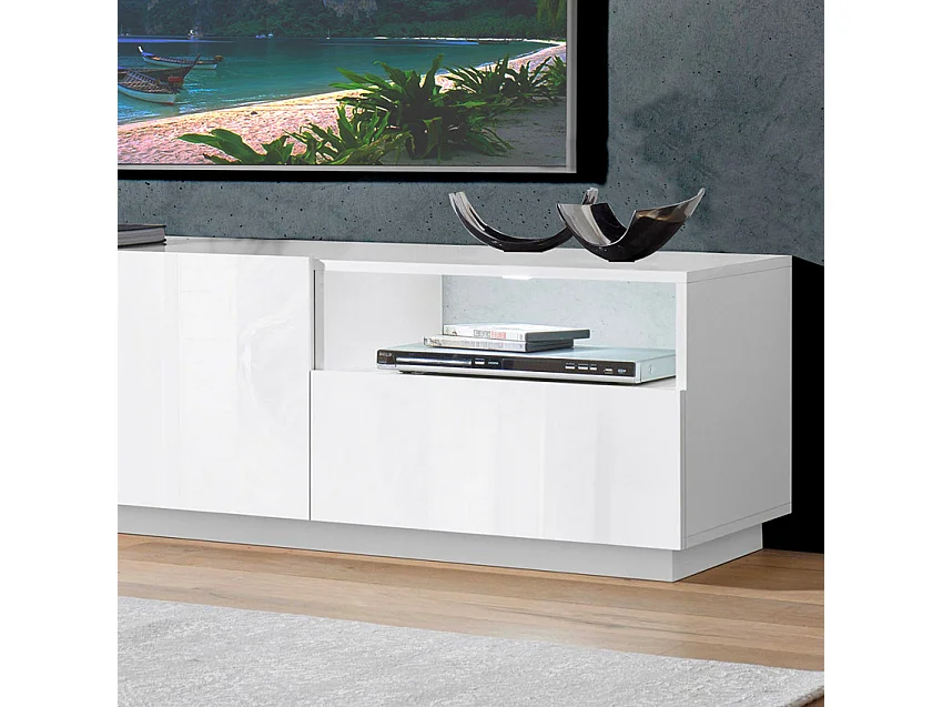 Mobile TV moderno buffet salotto 2 porte 1 cassetto 150 cm Vesta