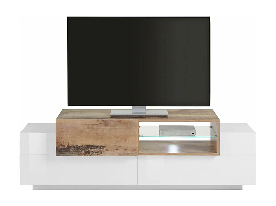 Mobile TV salotto cucina 3 ante 160cm bianco legno design Arko