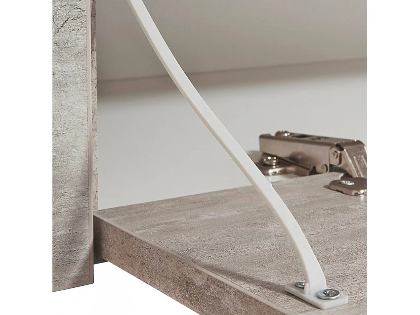 Mueble TV de diseño con puertas abatibles de cajón 200cm salón Daiquiri Anthracite L