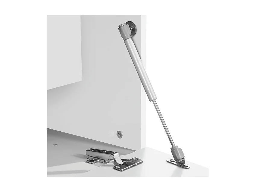 Meuble TV design moderne 240cm blanc 4 armoires 3 portes Slim