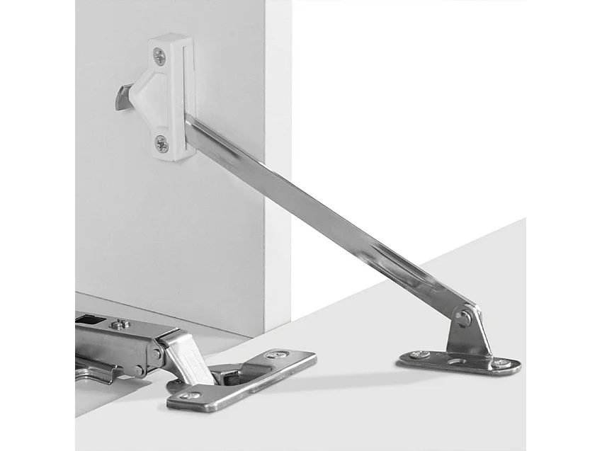 Mobile TV design moderno 240cm bianco 4 armadietti 3 porte Slim