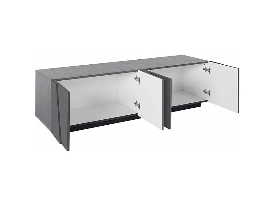 Meuble TV 4 portes 2 pièces design moderne Gemini B