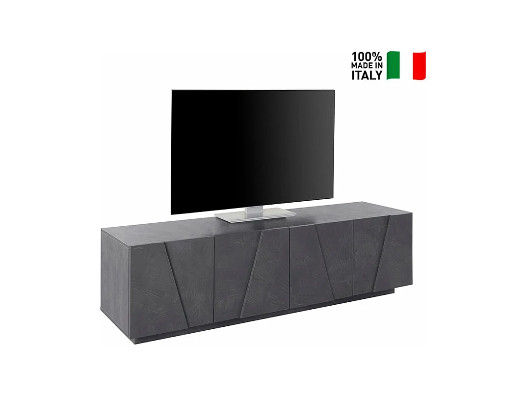 Meuble TV 4 portes 2 pièces design moderne Gemini B