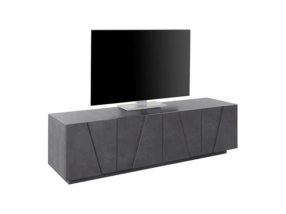 Meuble TV 4 portes 2 pièces design moderne Gemini B