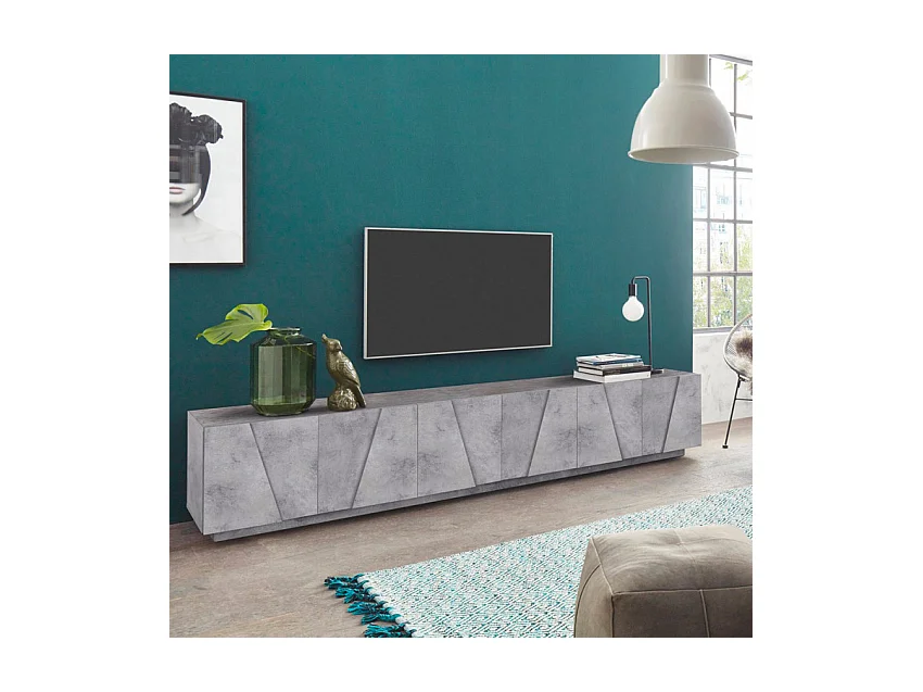 Meuble TV de salon 6 portes 3 armoires design moderne Largo