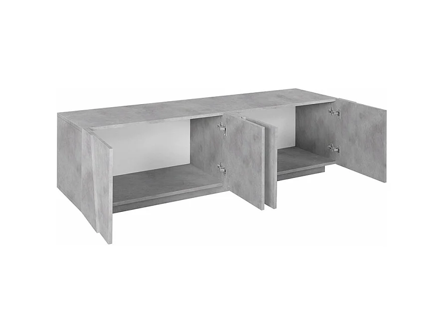 Meuble TV 4 portes 2 pièces design moderne Gemini