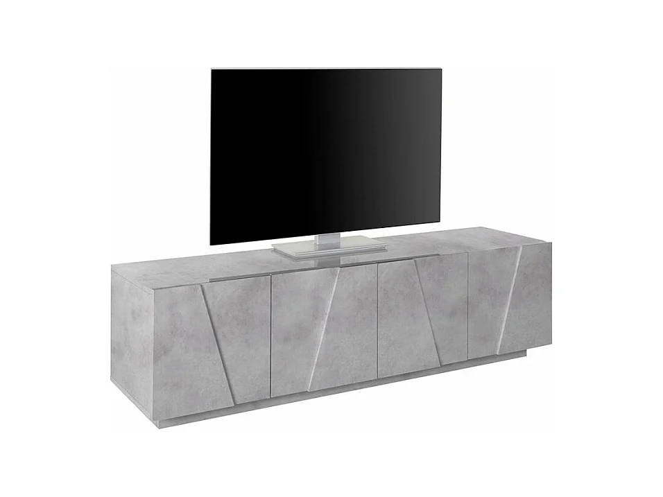 Meuble TV 4 portes 2 pièces design moderne Gemini