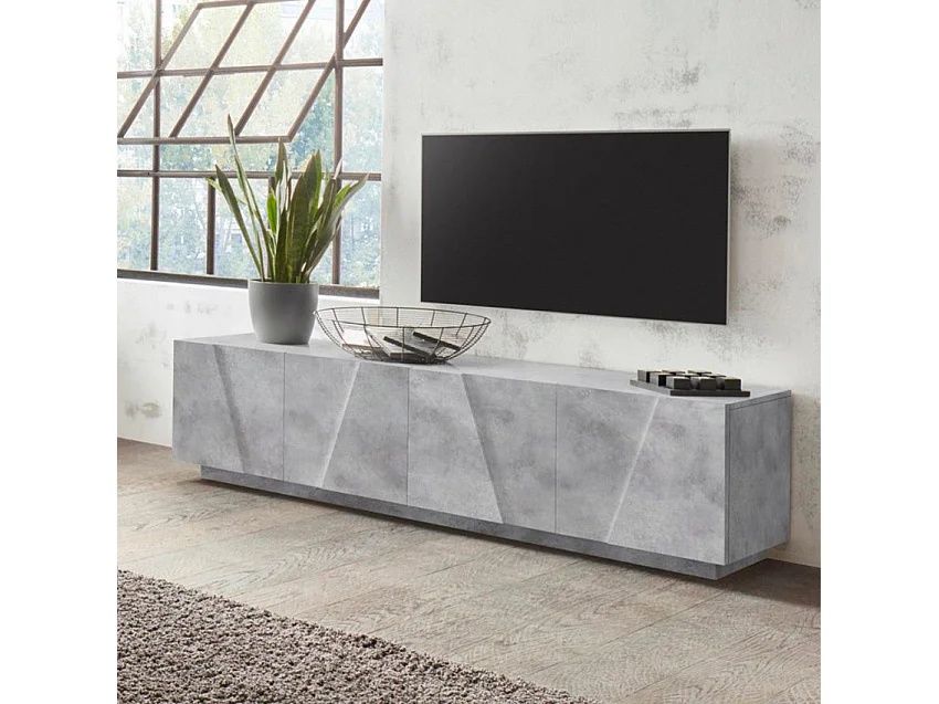 Mobile TV 4 porte 2 pezzi design moderno Gemini