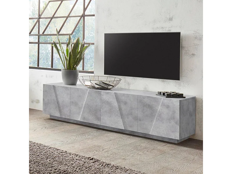 Mobile TV 4 porte 2 pezzi design moderno Gemini