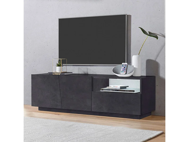 Mobile TV moderno con ante scorrevoli e cassetti 150cm Flow