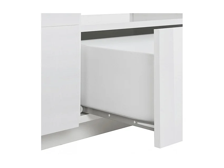 Mobile TV salotto moderno 260x43cm bianco lucido Modo