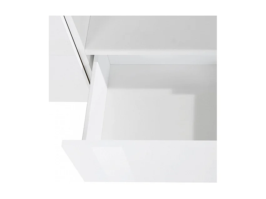 Mobile TV salotto moderno 260x43cm bianco lucido Modo