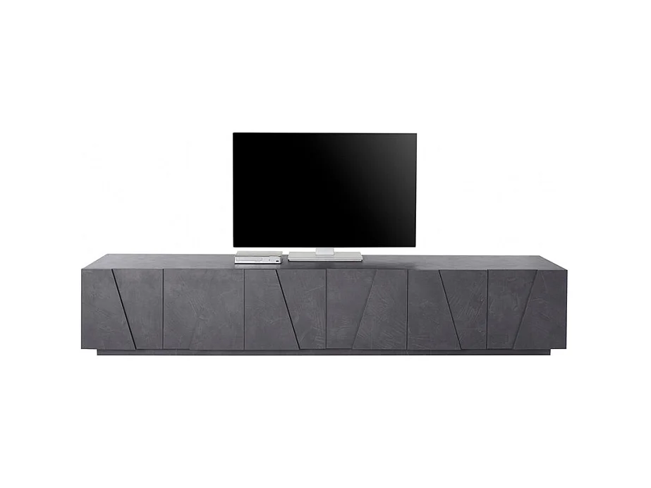 Meuble TV de salon design moderne avec 6 portes et 3 armoires Cosmo