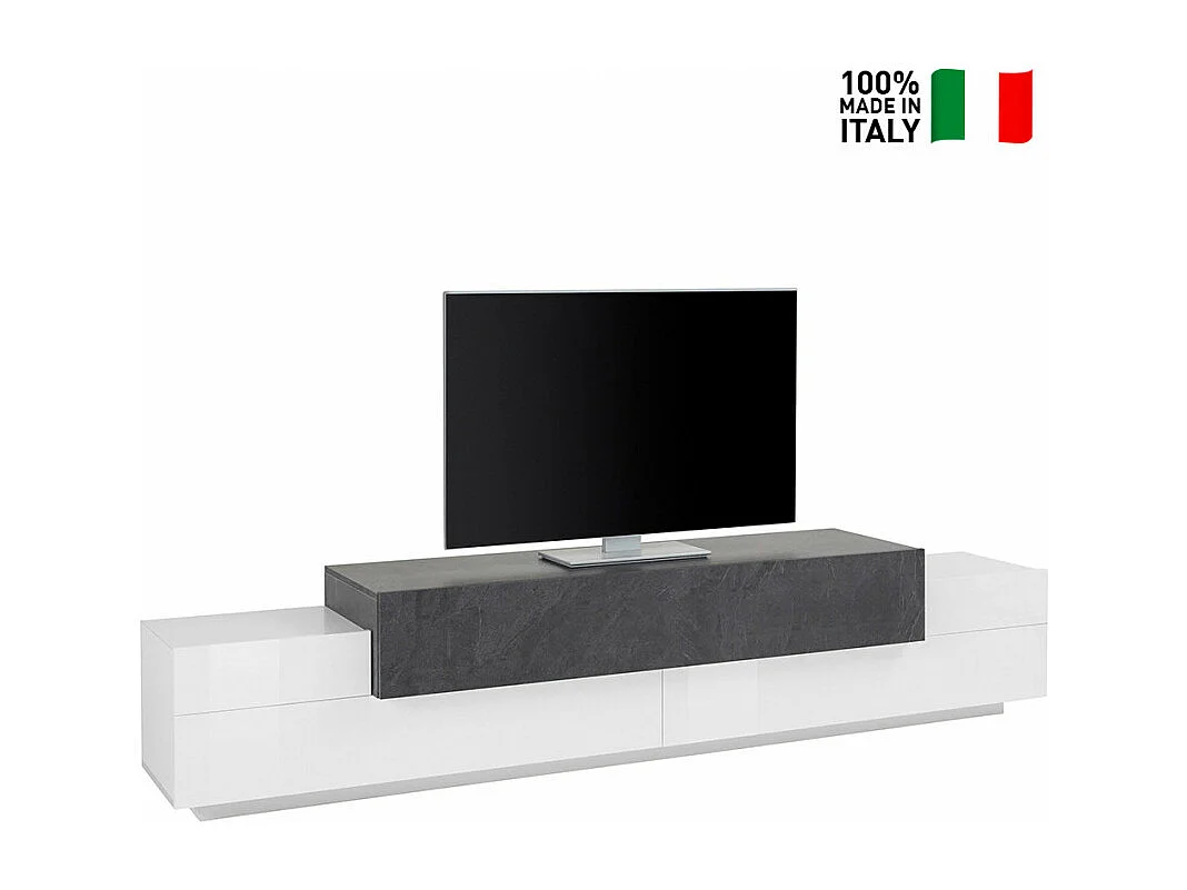 Mobile TV 240cm 4 armadietti 3 porte design moderno Lumen B