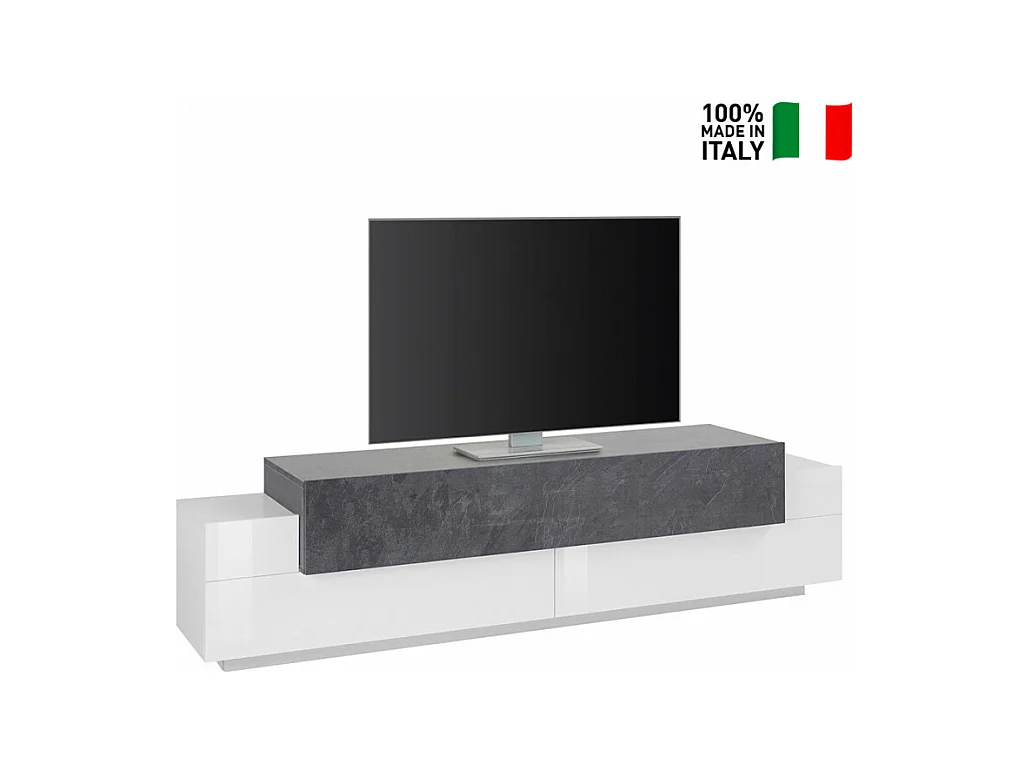 Meuble TV 4 armoires 3 portes 200cm design moderne Forma