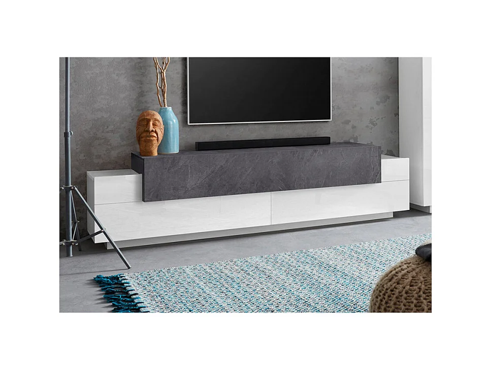 Meuble TV 4 armoires 3 portes 200cm design moderne Forma