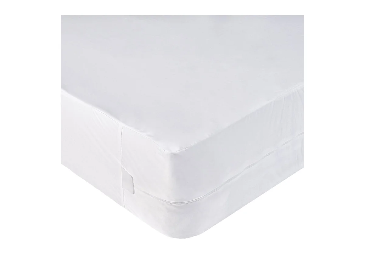 Pack Protège-matelas 160x200cm + 2 Protège oreillers 63x63cm Anti-punaises de lit - 2 personnes - Housse intégrale imperméable