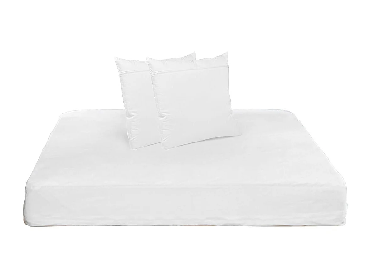 Pack Protège-matelas 160x200cm + 2 Protège oreillers 63x63cm Anti-punaises de lit - 2 personnes - Housse intégrale imperméable