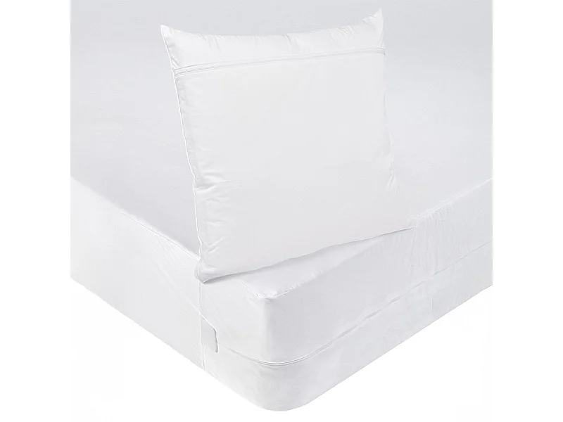 Pack Protège-matelas 90x190cm + 1 Protège oreiller 63x63cm Anti-punaises de lit - 1 personne - Housse intégrale imperméable