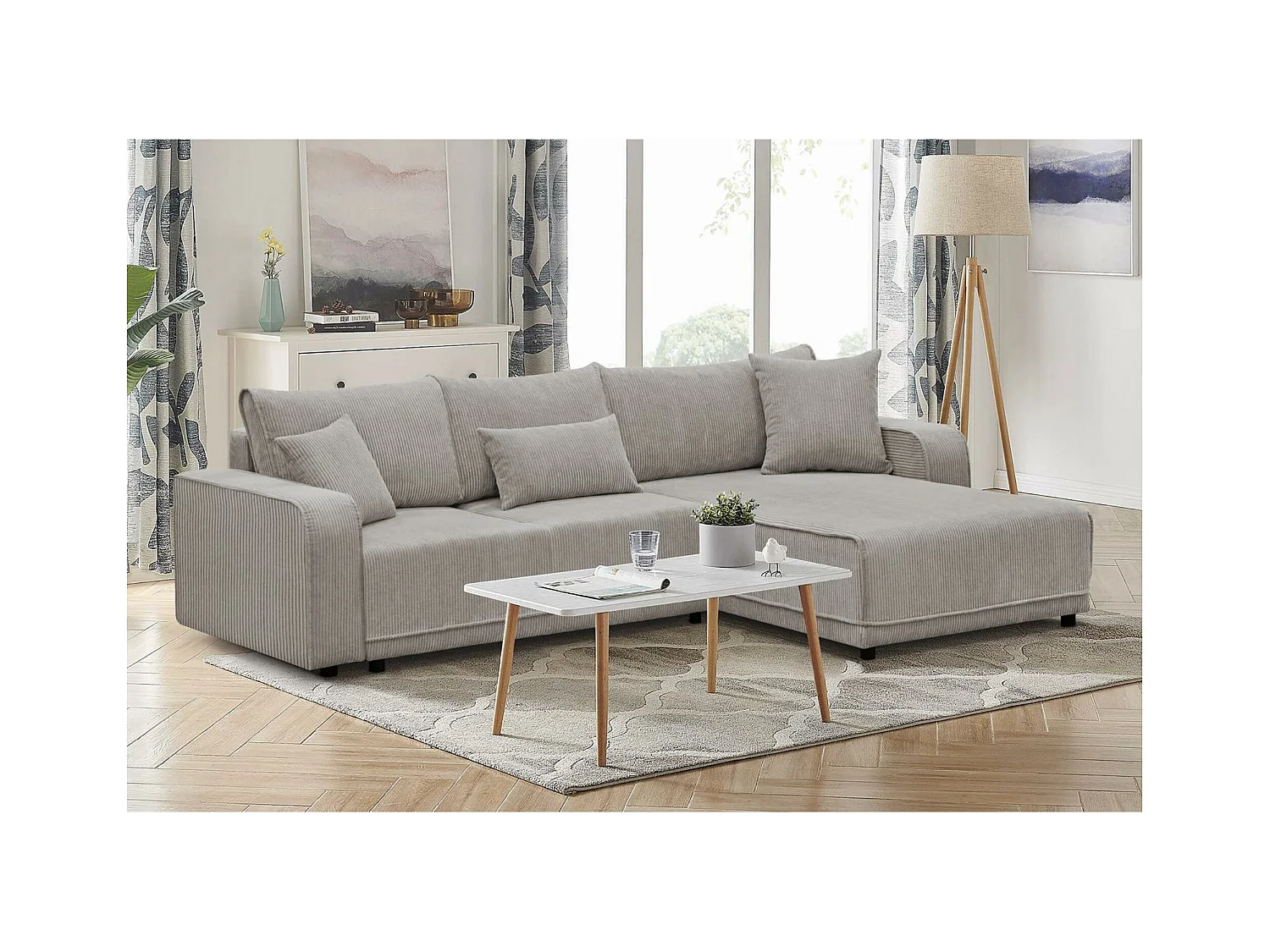 ECKSCHLAFSOFA Primo L cappuccino