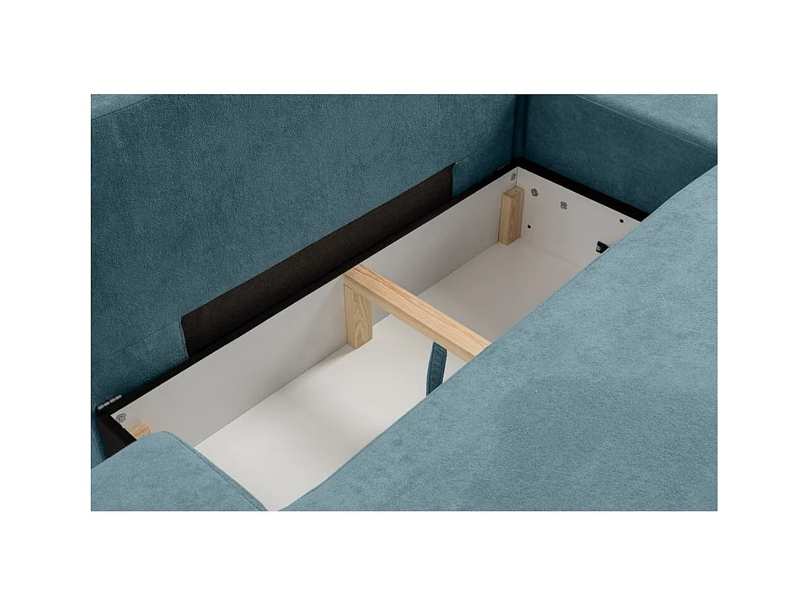 ECKSCHLAFSOFA Gavi blau velours links